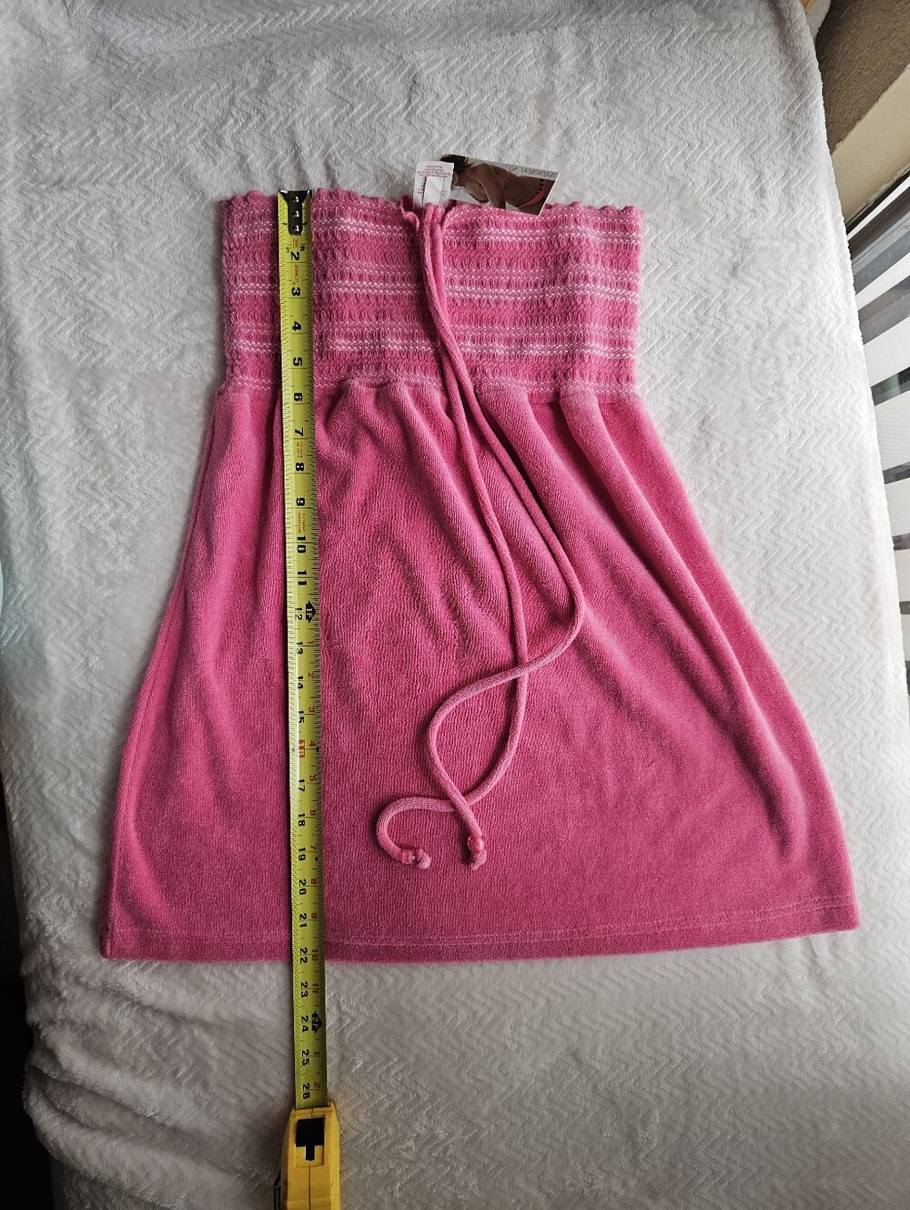 Vintage Y2K Terry Cloth Swim Coverup Dress Deadstock 2006 Pink Xhilaration NWT S